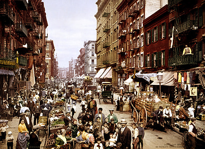 gamma photography of market near buildings thumbnail