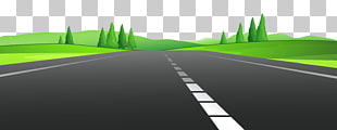 Road curve Asphalt concrete , Road with Grass , black road illustration PNG clipart