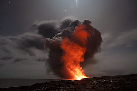 photo of volcano with smoke thumbnail