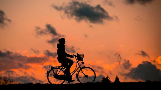 person biking silhouette thumbnail