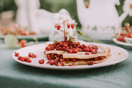 cranberries on white ceramic plate thumbnail