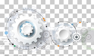 Technology Euclidean Engineering Gear, technology elements, white sprocket illustration PNG clipart