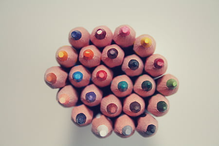 top view of coloring pencils thumbnail