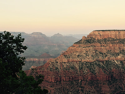 bird's eye view photo of landscape mountain thumbnail