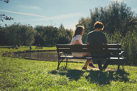 bench, landscape, sky, man thumbnail