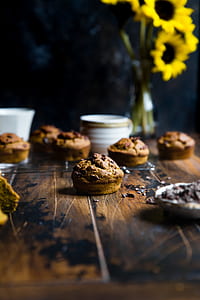 chocolate cookies on table near sunflower thumbnail