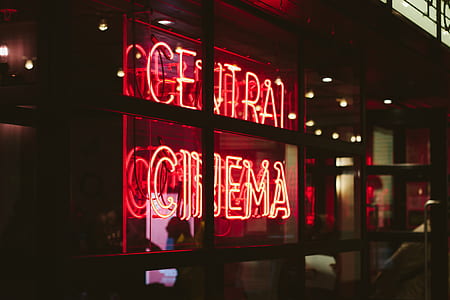 red Central Cinema LED signage thumbnail