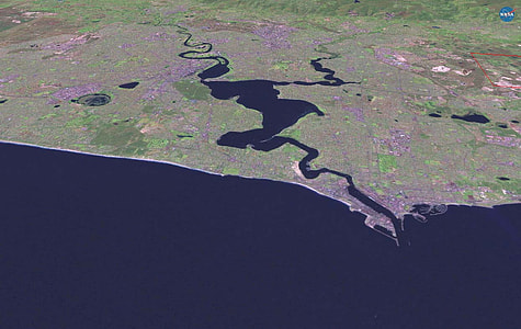 Satellite View of the Coast of Perth, Australia thumbnail