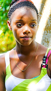 woman wearing green and white tank top outdoor thumbnail