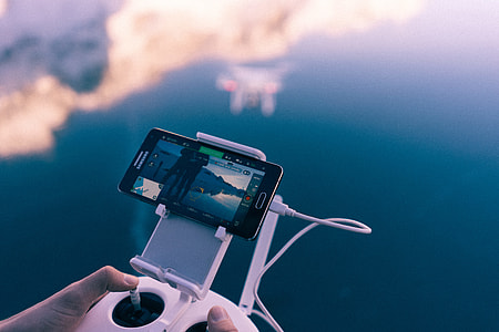 black playing quadcopter thumbnail