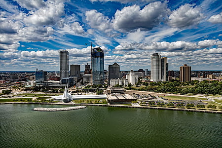 aerial photography of high rise buildings thumbnail