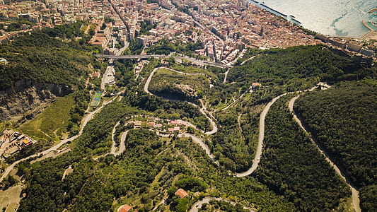 top view of mountain road thumbnail