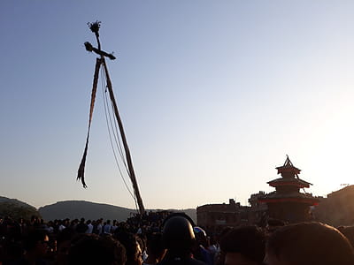 Bisket Jatra at Bhaktapur, Nepal thumbnail