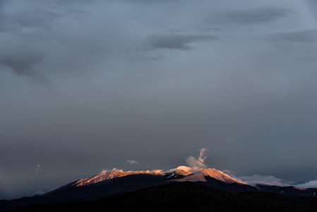 volcano eruption during dark hour thumbnail