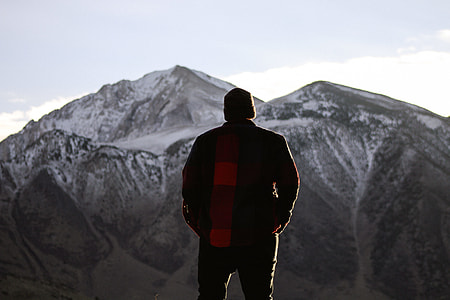 man standing in-front mountain thumbnail