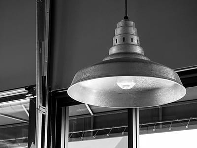 Gray Ceiling Lamp Near Clear Glass Window thumbnail