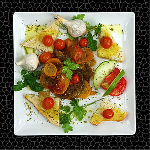 assorted foods on plate thumbnail