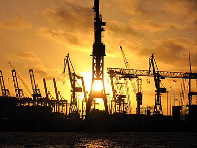 Port Of Hamburg, Harbour Cranes thumbnail