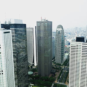 aerial photography of gray high-rise building thumbnail
