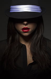woman wearing black hat and red lipsticks thumbnail