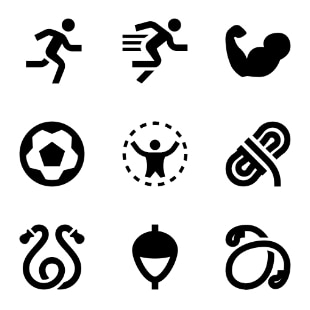 Sports. Android L (Lollipop) Pack. svg vector icon sets