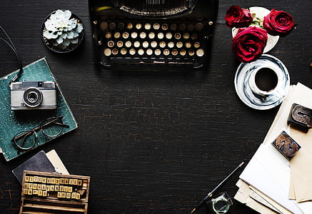 camera, desk, pen, vintage thumbnail