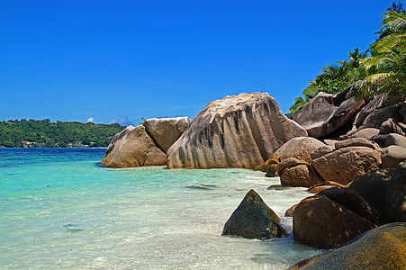brown rock formation near body of water thumbnail