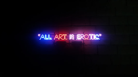 blue and red LED signage thumbnail