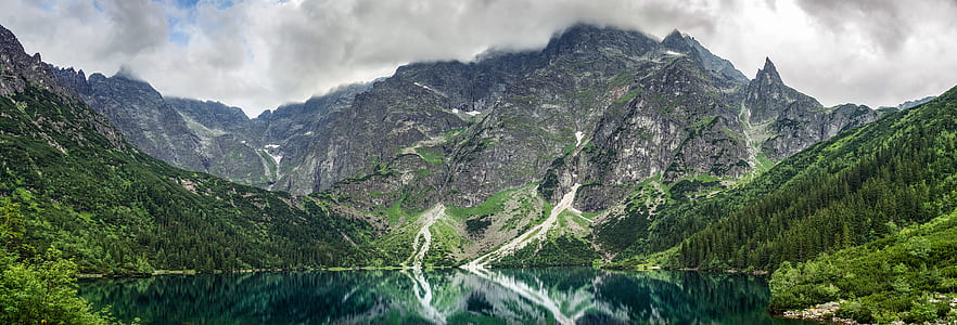 green and gray tall mountain thumbnail
