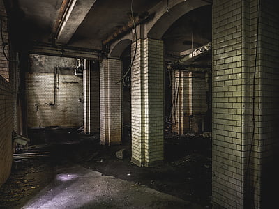 empty gray concrete hallway thumbnail