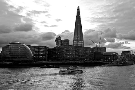 black-and-white, city, sky, landmark thumbnail