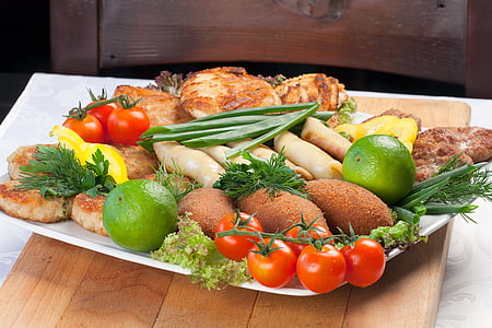 pastries and fruits on plate thumbnail