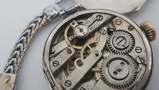 closeup photo of gray mechanical watch thumbnail