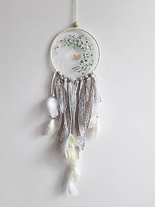 hanged white dream catcher thumbnail