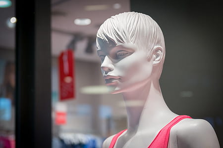 male mannequin in pink tank top thumbnail