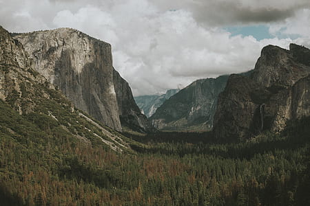landscape photography of green mountains thumbnail