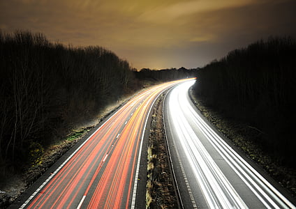 time lapse photo of two highways thumbnail