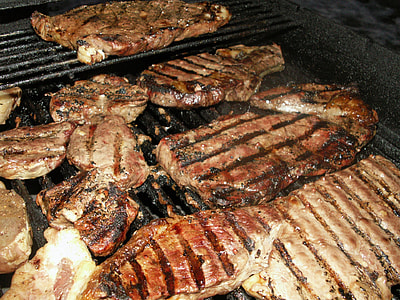 roasted meat on black grill thumbnail