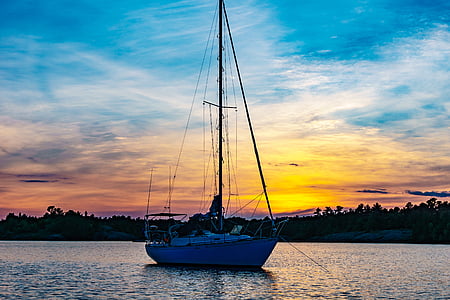 white and black sailing boat thumbnail