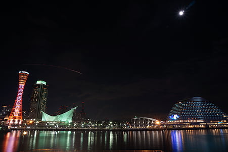 lighted high-rise buildings thumbnail