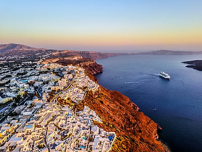 Aerial Photo of White Buildings Near a Bay thumbnail