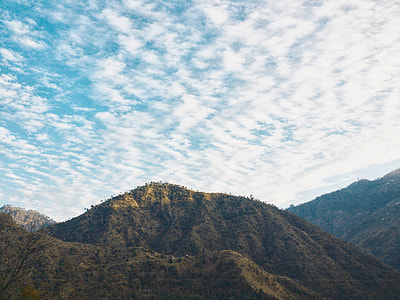brown mountain under white sky thumbnail