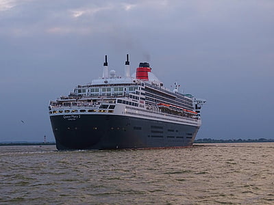 black and white cruise ship on body of water during daytime thumbnail