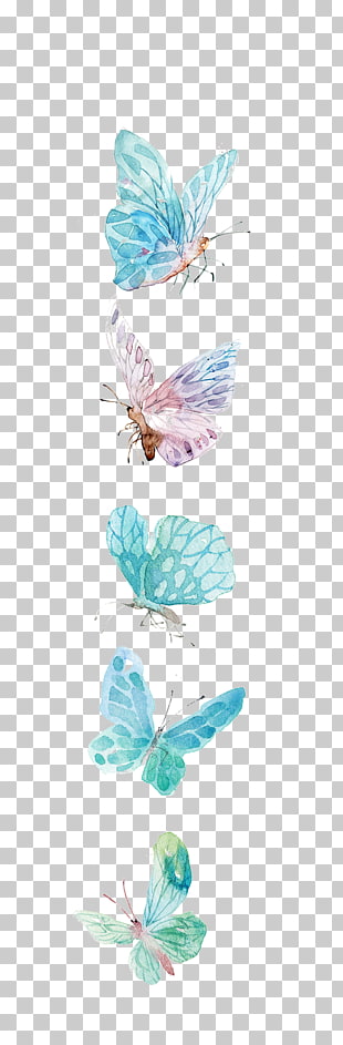 Butterfly Icon, Watercolor butterfly, blue and purple butterflies illustration PNG clipart