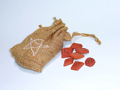 orange fortune telling stones with pouch thumbnail