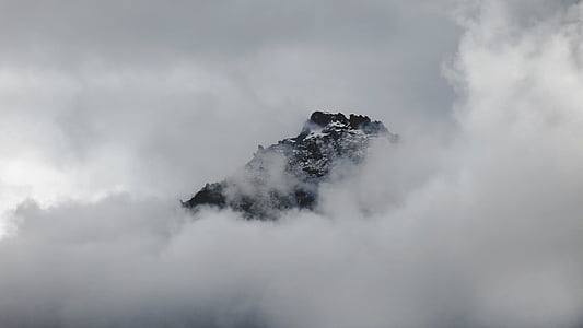 mountain covered with clouds thumbnail