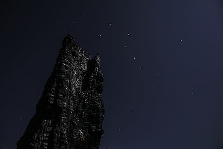 photo of a mountain during nighttime thumbnail