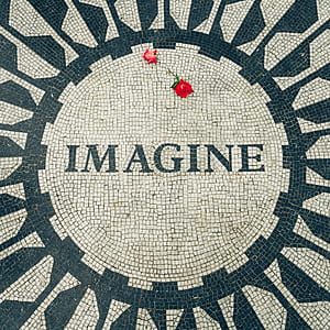 red rose on white mosaic tiles thumbnail