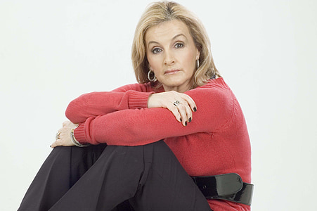woman wearing red sweater sitting thumbnail