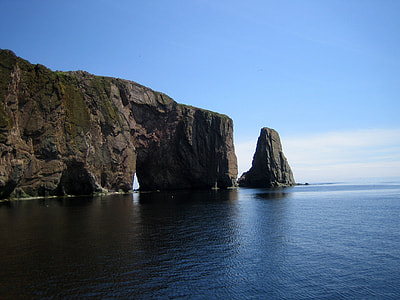 Perce Rock and landscape in Quebec, Canada thumbnail